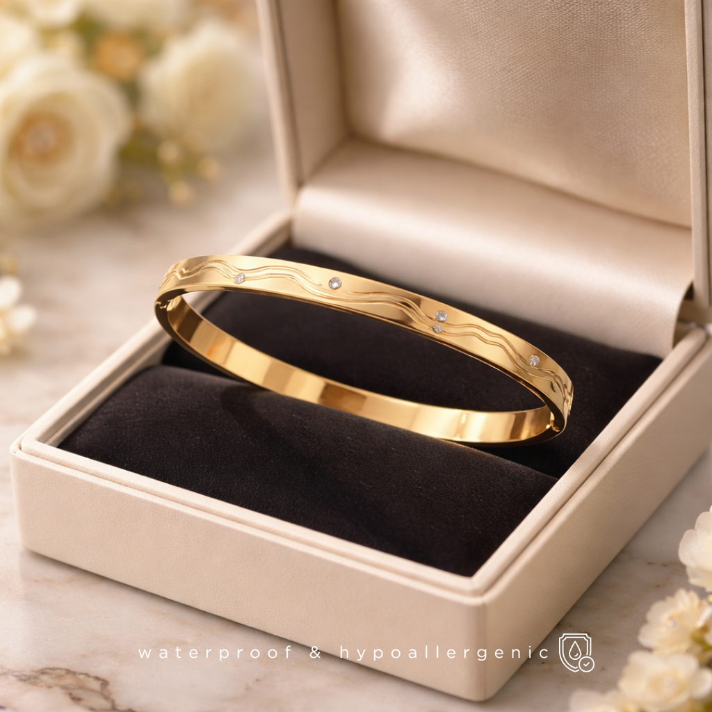 WELNA - Armreif - 18K vergoldet