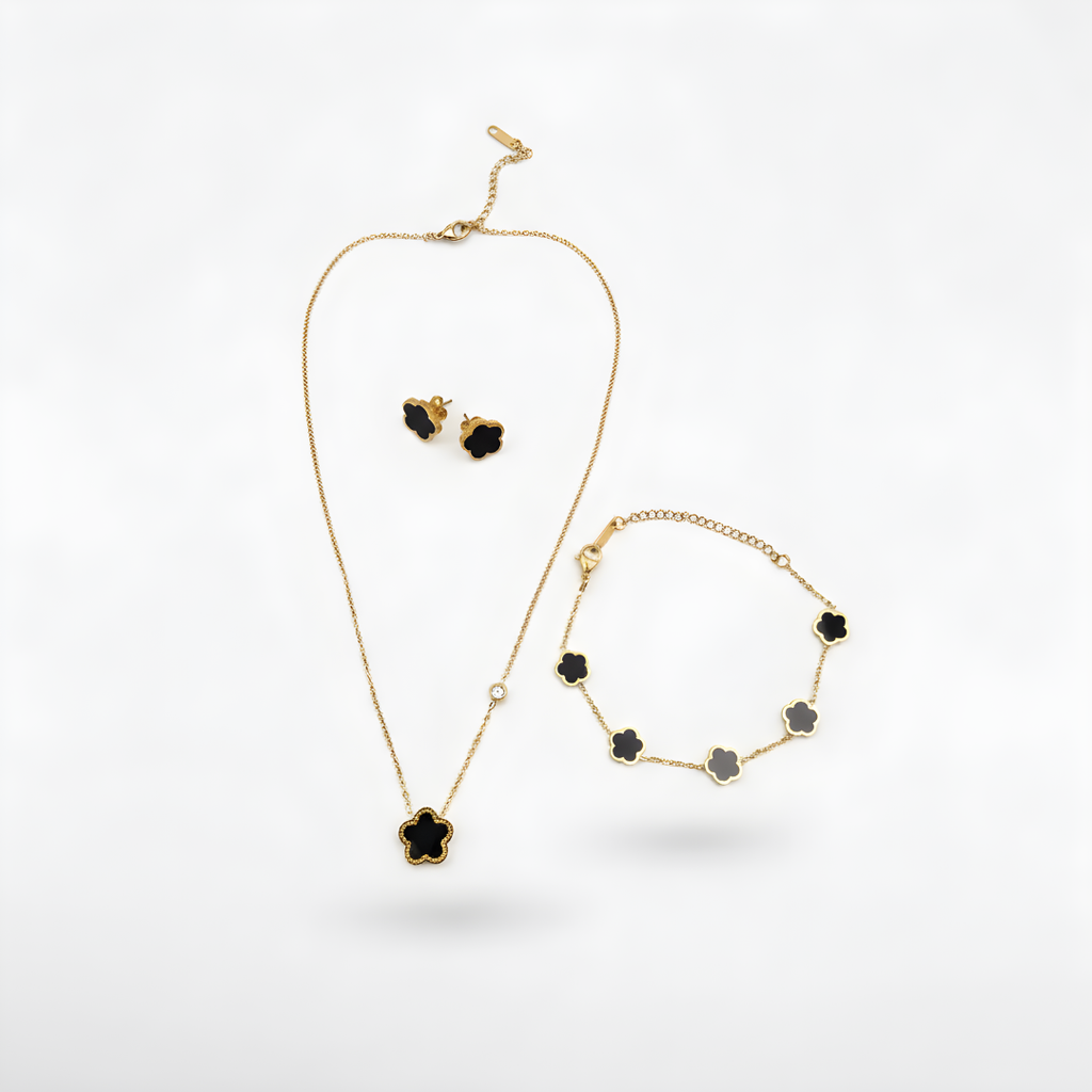 ZEVRA - Schmuckset - Halskette, Ohrringe &amp; Armband