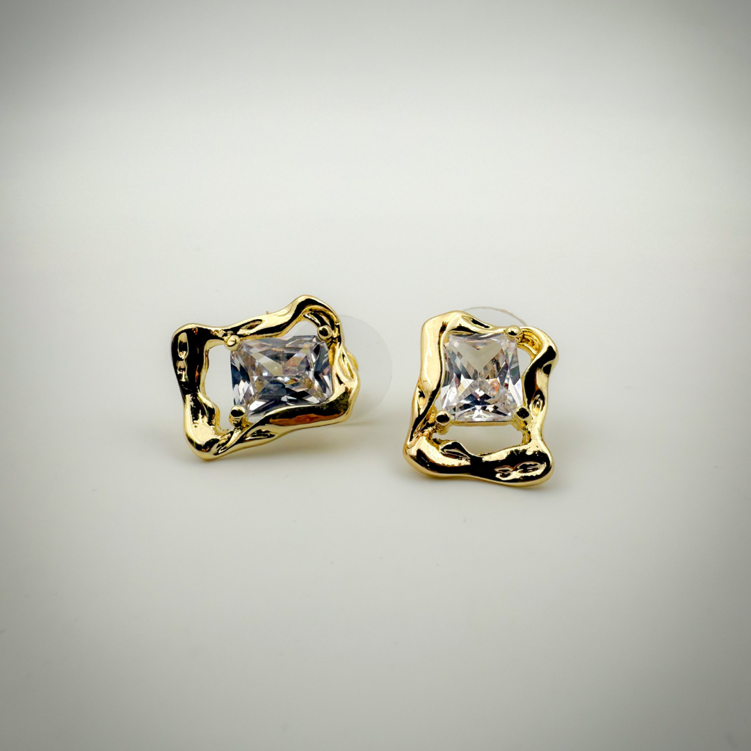 AVIN - Freiform Ohrringe - 18K vergoldet