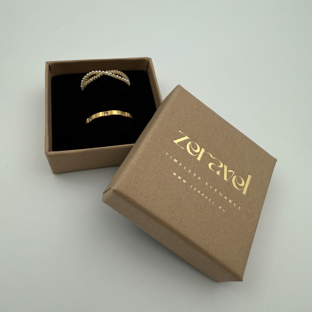 ZEWQ Ringpaket - 18K vergoldet
